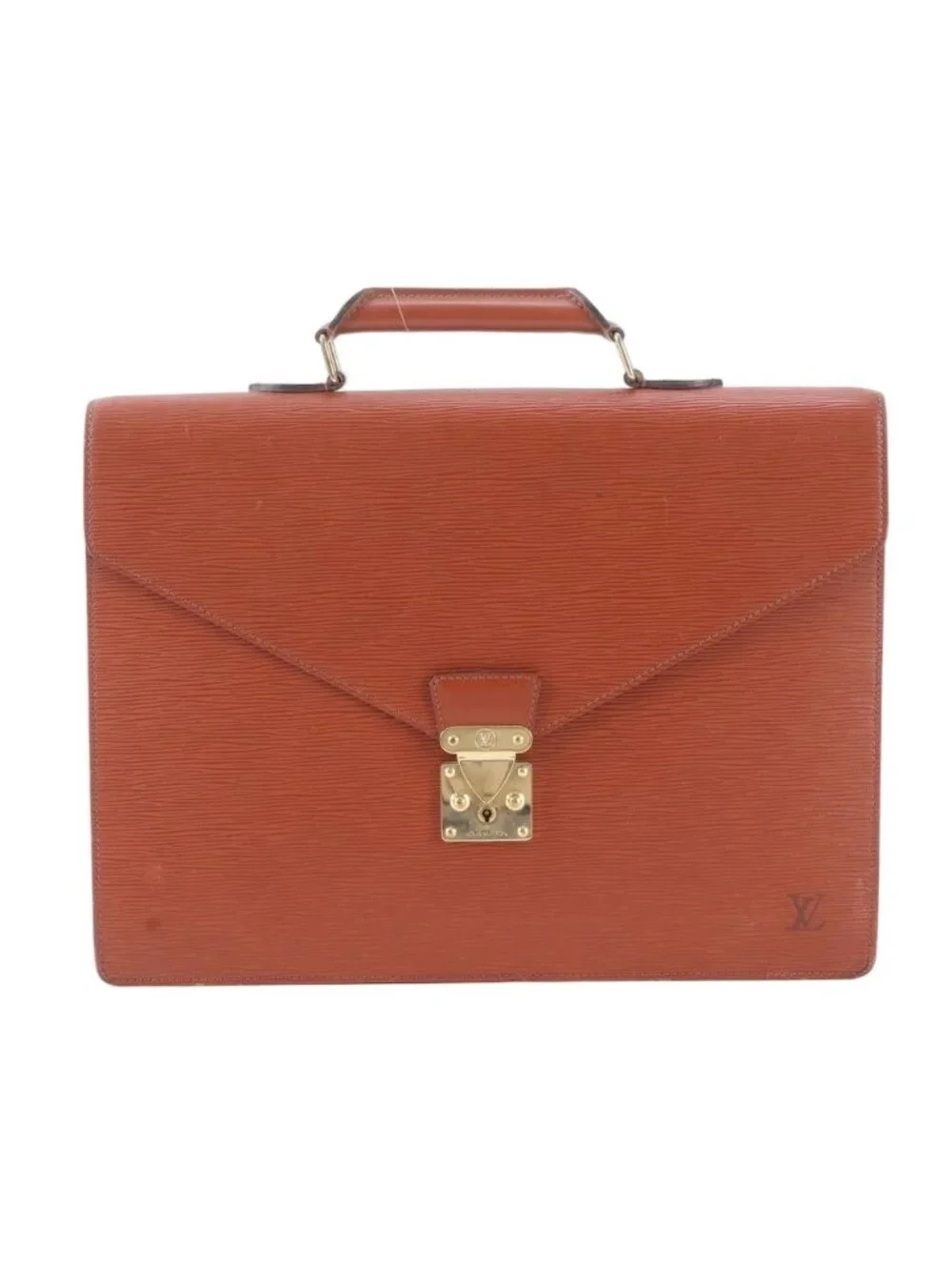 Louis Vuitton Epi Serviette Ambassador Cipango Gold Leather Business Bag